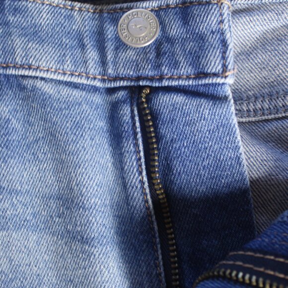Hollister Womens High Rise Mom Jeans Size 5r 27x27 Blue Denim Distressed - Picture 4 of 8